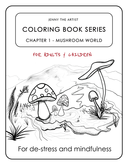 Coloring Book Series - Mushroom World
