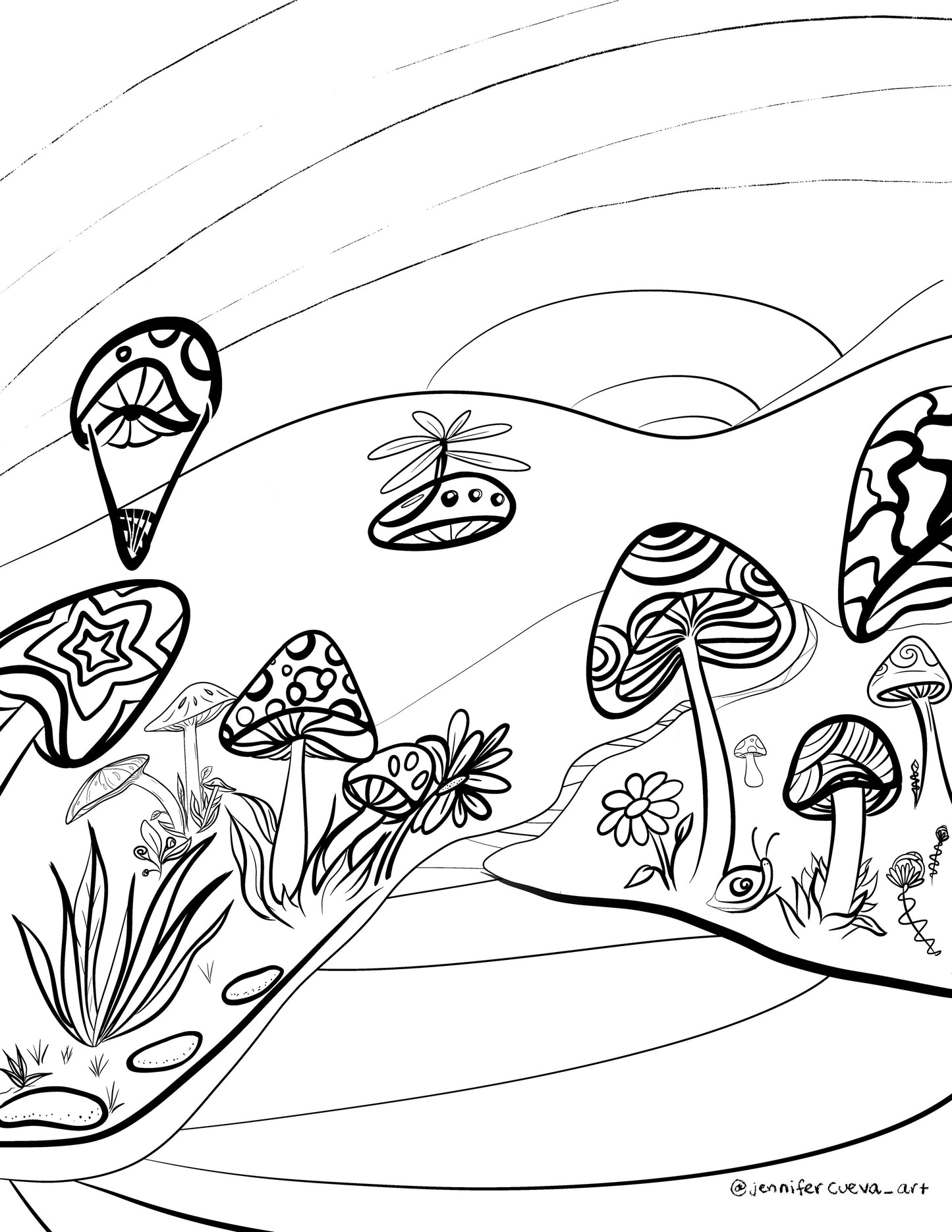 Coloring Book Series - Mushroom World